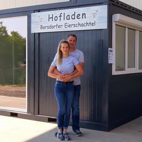 Sandra & Daniel | Inhaber Hofladen Borsdorfer Eierschachtel