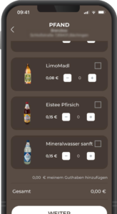 Screenshot Funktionen und Features LOKBEST App Pfandsystem